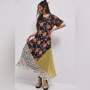 Anthropologie Soniya Embroidered Maxi Dress - M